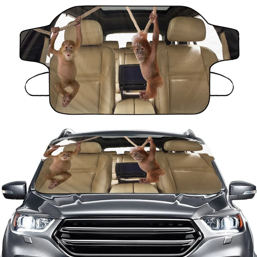 Car snow protection front gear cover made of aluminium foam polyester fabric, size 130cm by 70cm.