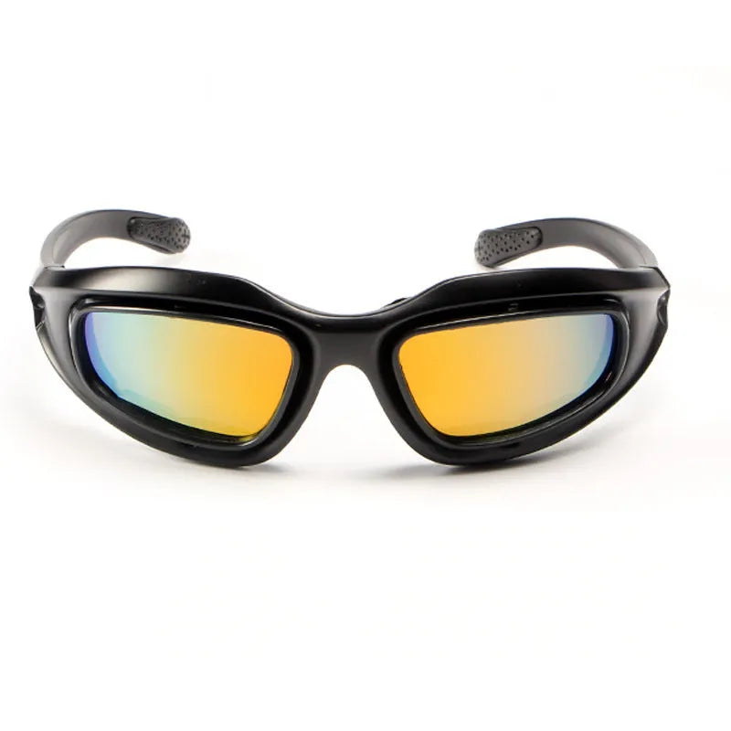 Tactical polarised sunglasses with PC frame for outdoor cycling