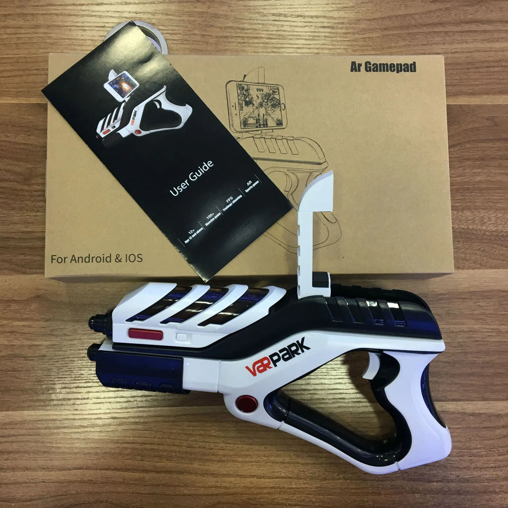 White AR somatosensory gamepad with Bluetooth 4.0 for Android 4.4 and iOS, battery powered