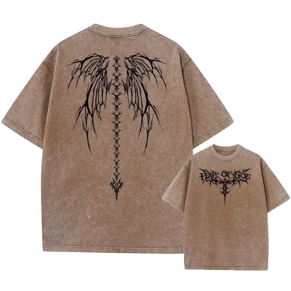 Men's oversized loose fit cotton t-shirt with drop-shoulder short sleeves in a solid colour.