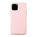 Thick frosted wheat straw granule phone case for iPhone 13 Pro Max in black with TPU frame