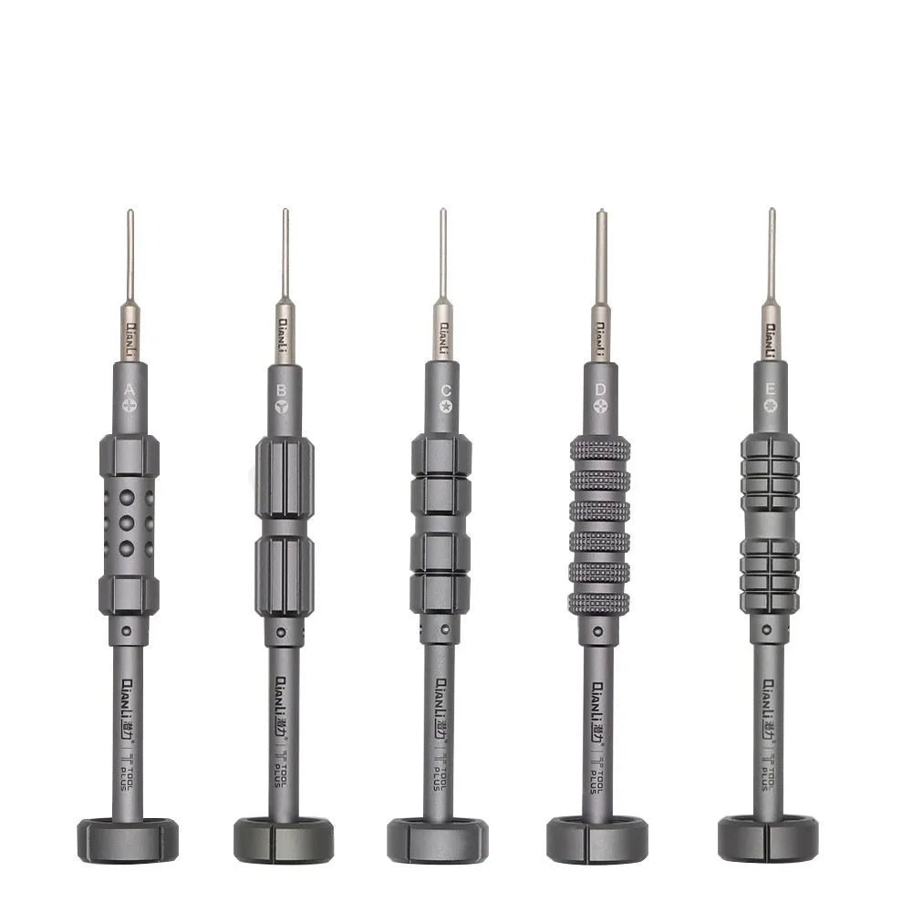 Precision screwdriver set with grenade-shaped aviation alloy handle and multiple bit types for iPhone and electronics repair