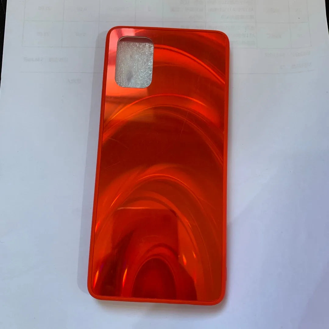 Marble pattern shockproof silicone phone case for Samsung Galaxy models on a table.