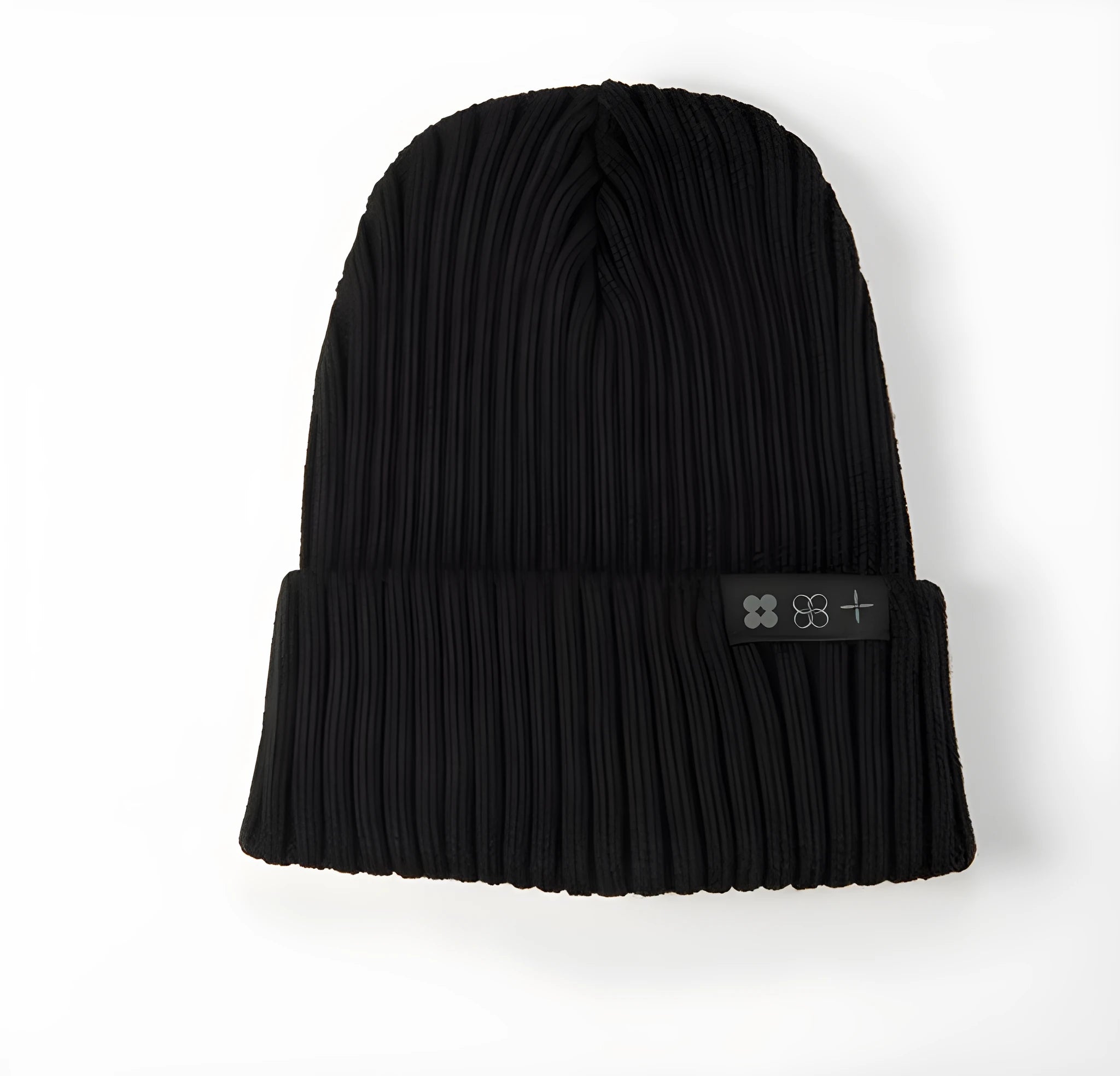 Black wool jacquard knit hat dome cap with letter patterns for adults