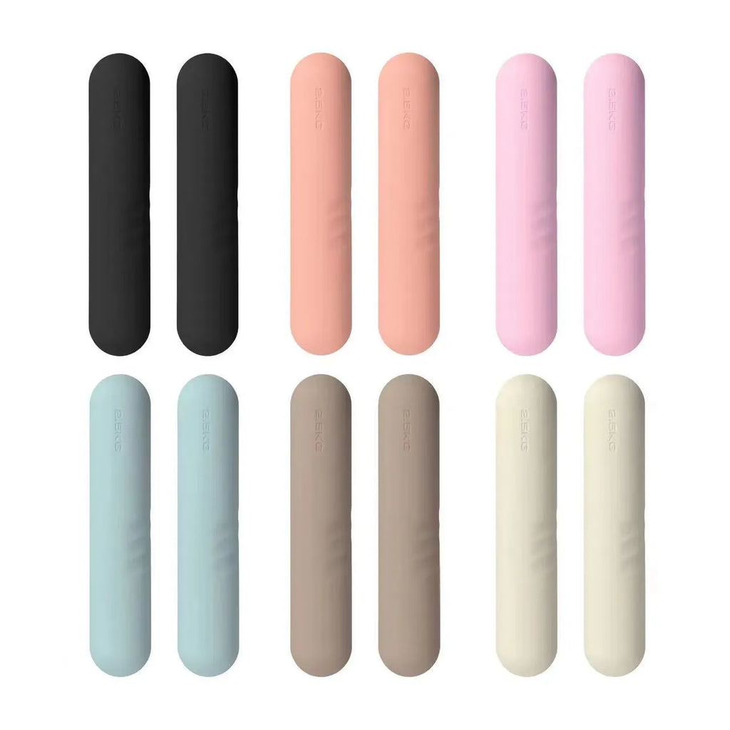 Silicone-edged hand-drawn dumbbell stick in a choice of colours and weights for fitness training.
