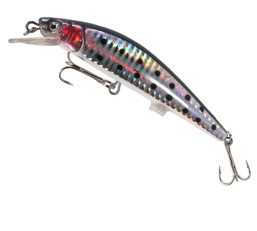Floating Mino electric USB fishing bait with luminous simulation in colourful blister packaging