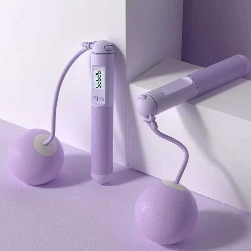 Bearings jump rope for fitness training in a selected colour, showing handles with bearing system and ABS plastic rope.