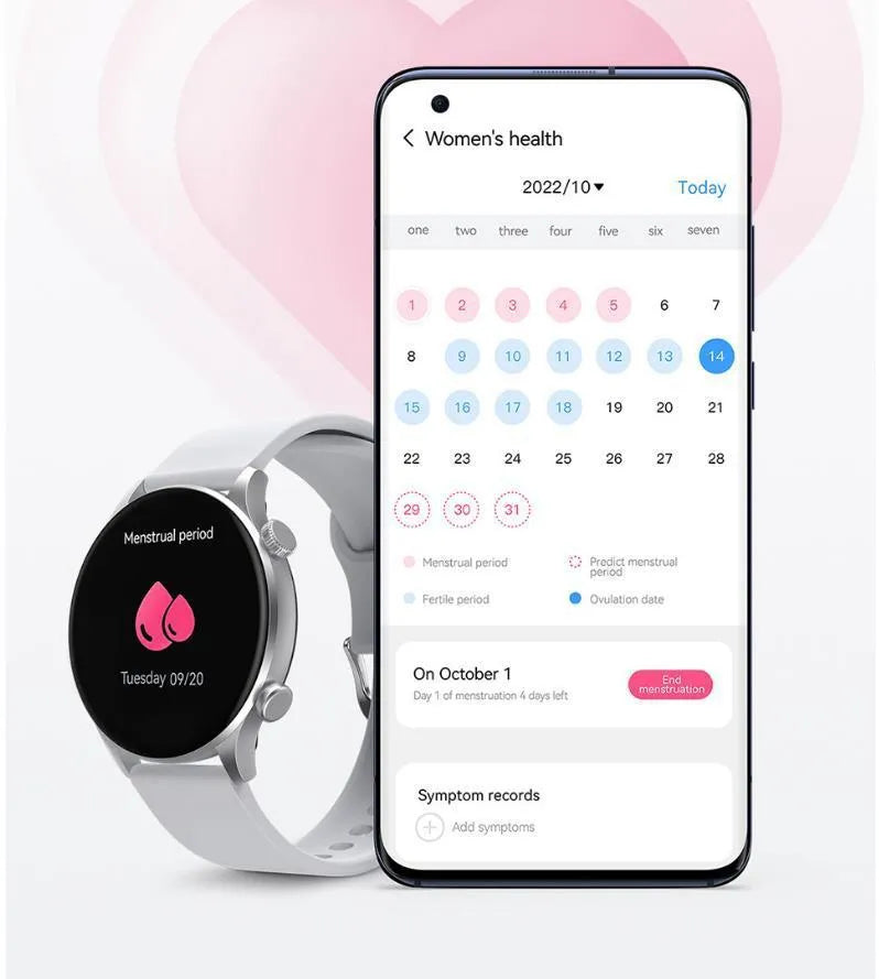 Black Bluetooth smartwatch with AMOLED display showing heart rate and call interface
