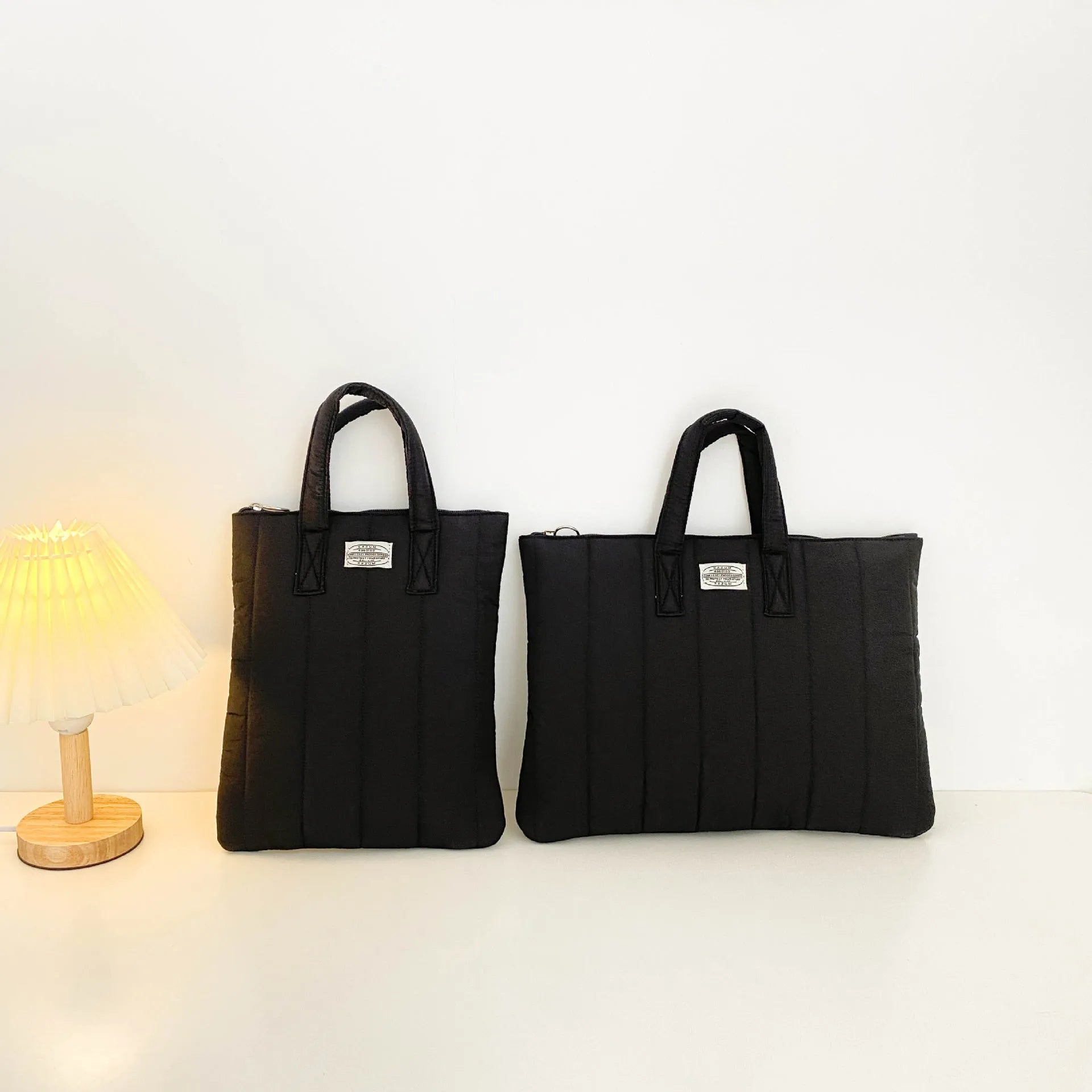 Polyester notebook computer briefcase in black for 15-15.6 inch laptop