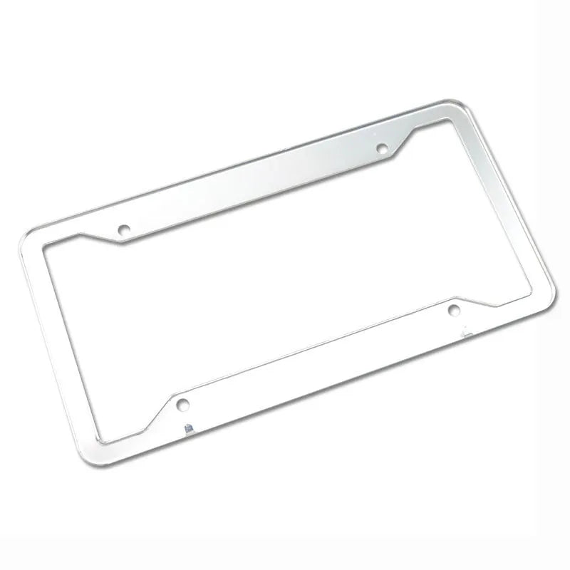 Aluminium alloy car number plate frame in black, grey, silver, and stainless steel finishes