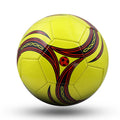 PVC machine-seam football in multiple sizes and colours including Tornado Blue, Black And White, and Red Dragon Roll designs.