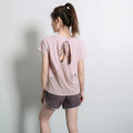 Women's short sleeve polyester sports t-shirt for running fitness cycling in multiple colours