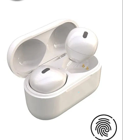 Close-up of a tiny skin-toned 9mm Bluetooth earpiece designed to be invisible in the ear.