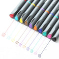 Ten 15.8 cm long technical drawing pens with 0.38mm fine line width for architecture and design.
