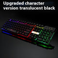 Industry mechanical gaming keyboard with glowing USB cable and RGB backlighting in white colour