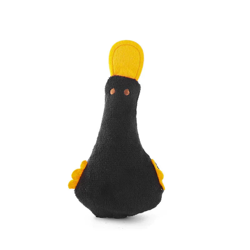 Colourful duck plush pet toy with catnip filling and sound features for dogs and cats