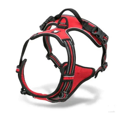 Orange Truelove adjustable reflective nylon dog harness with quick-release buckle and back handle