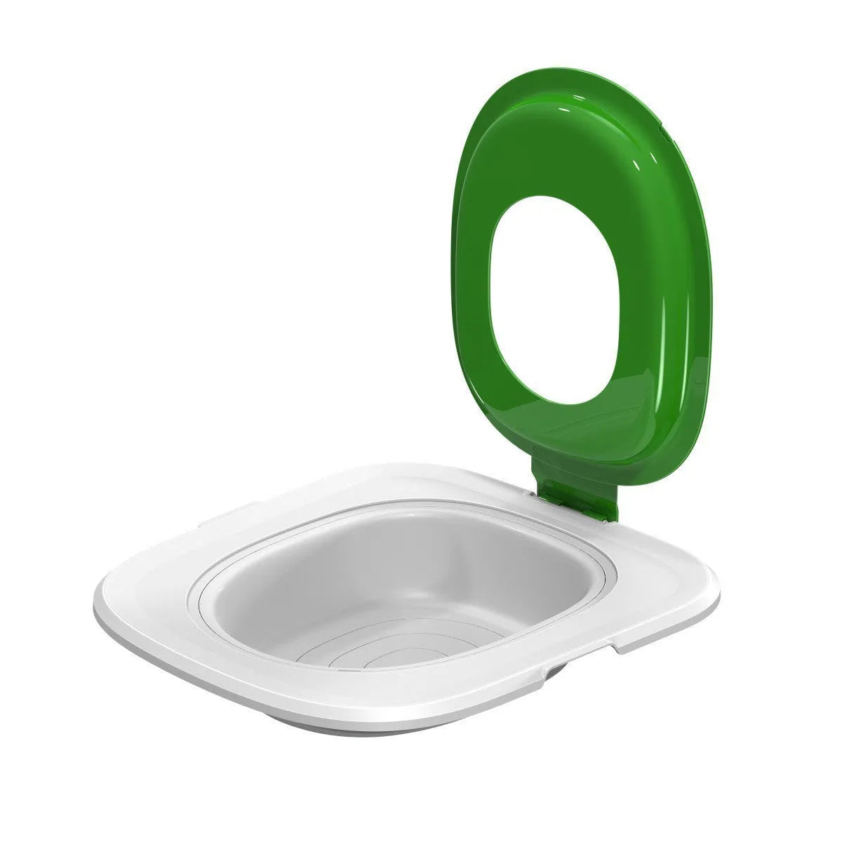 Fifth generation cat toilet trainer with removable tray in blue, grey and green colour options