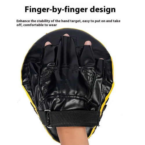Boxing training punch mitts, a PU hand target held for striking practice.