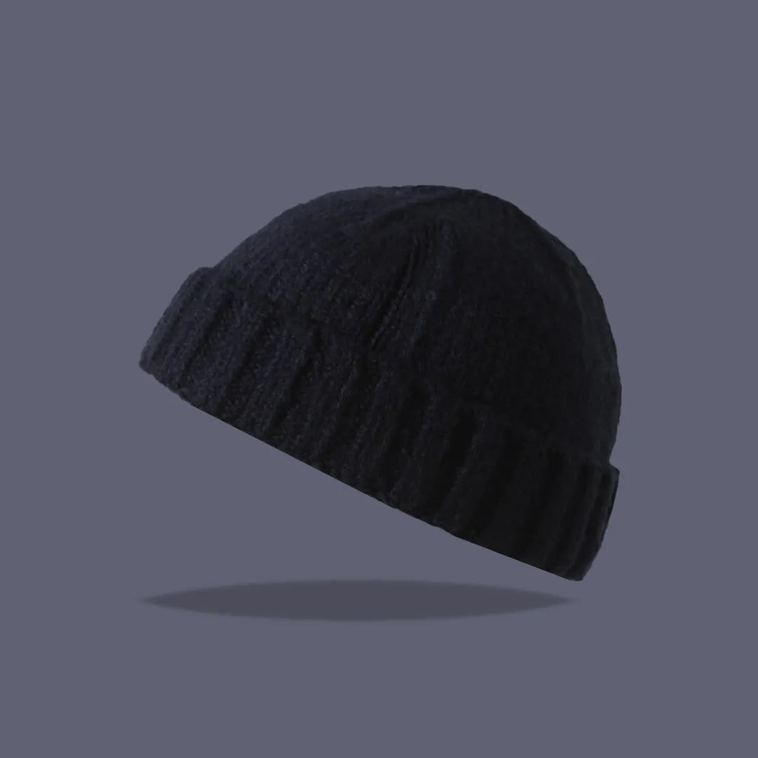 American knitted beanie hat for women in acrylic fibre dome crown style elastic 56-59cm twelve colours retro