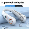 Portable bladeless bracket fan with digital display in dual battery blue variant