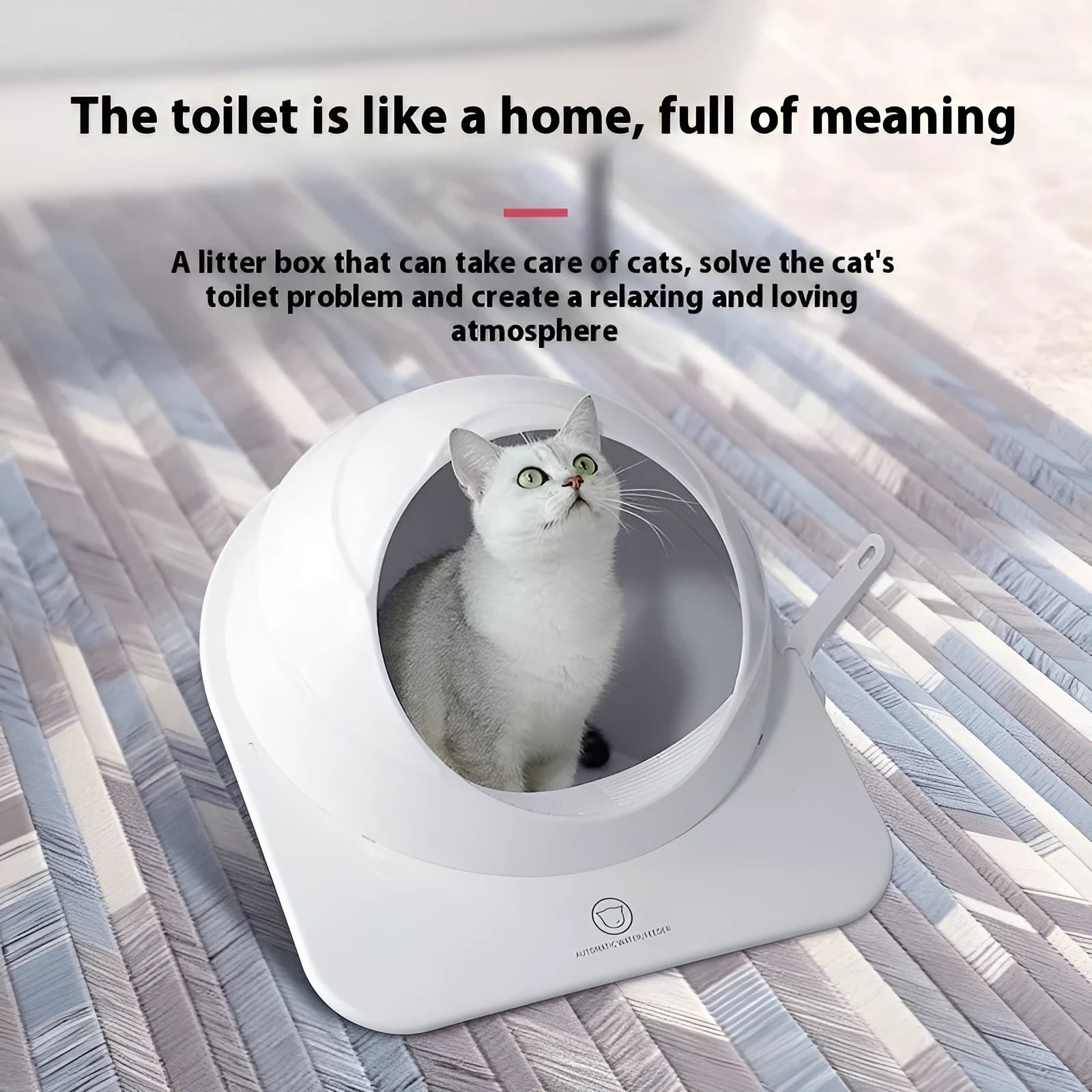 Large enclosed cat litter box in Ariston colour with deodorant system