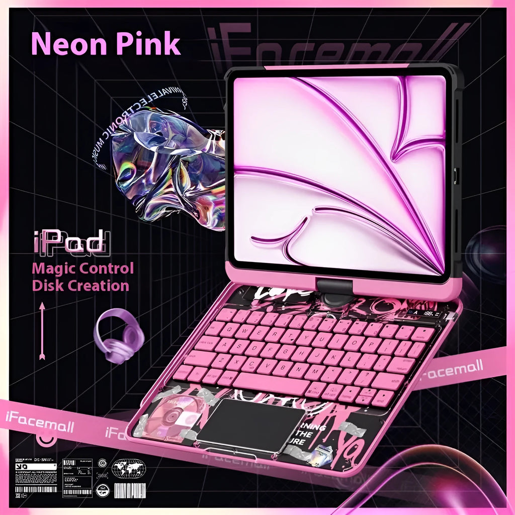 Blue protective keyboard case for Apple iPad Pro 13 inch tablet showing shockproof design