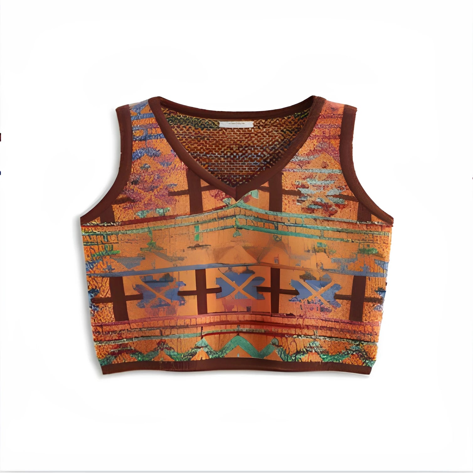 Round neck short sleeve printed t-shirt in loose pullover style with bird eye cloth polyester fabric
