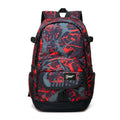 Classic blue and red large capacity nylon backpacks for students and travel