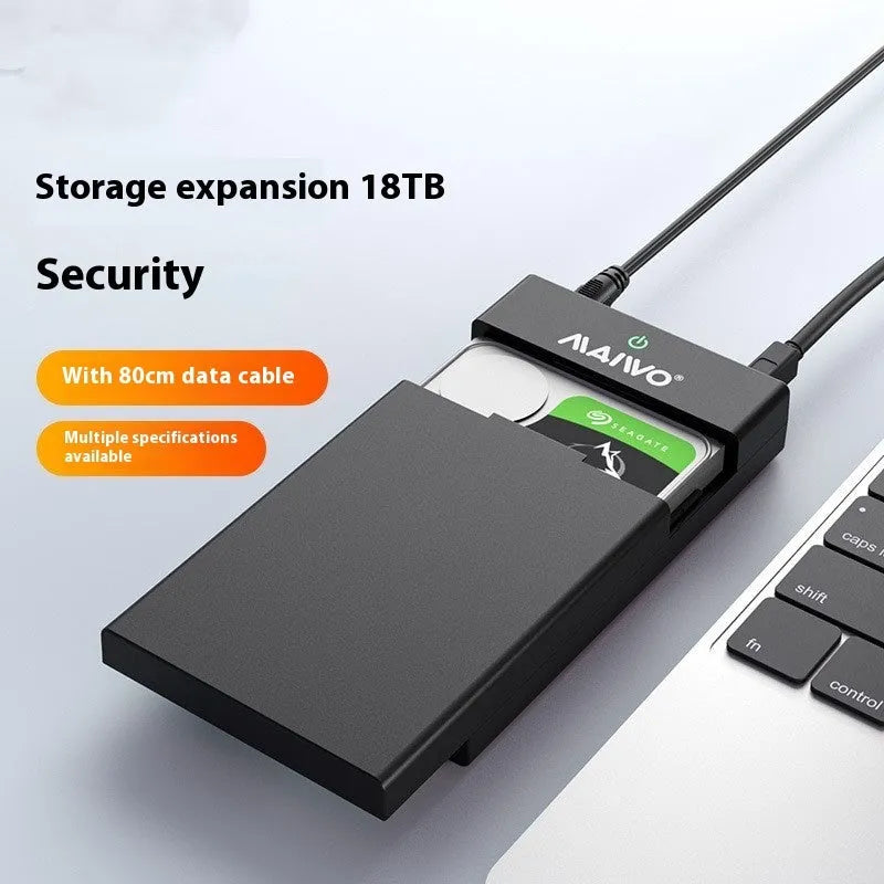 3.5 inch USB 3.0 SATA hard disk enclosure with sliding cover in black silver colour variant