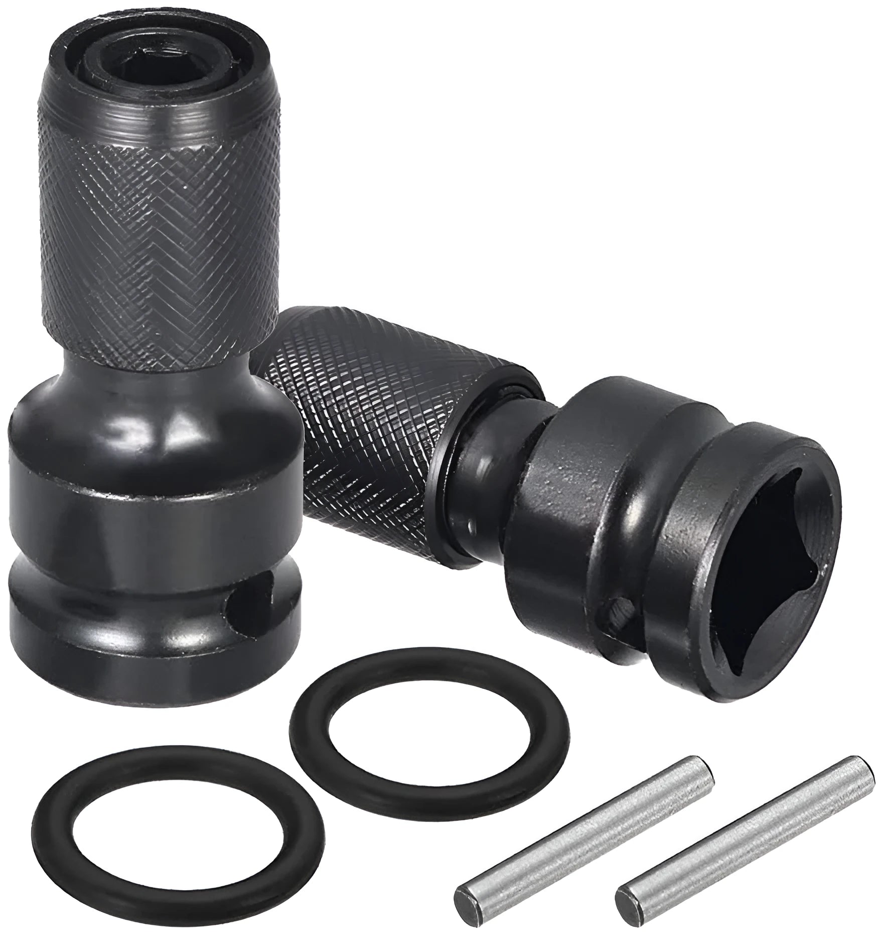Scaling bit holder with telescopic sleeve for electric wrench square to hexagonal handle conversion