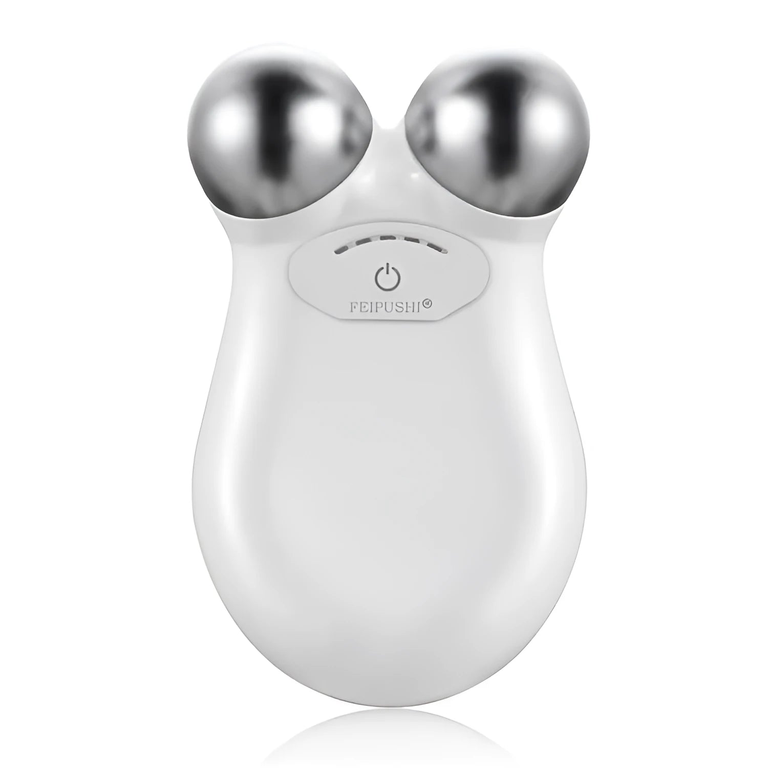 Pink and white microcurrent facial lifting device for skin firming treatments