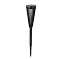 Solar ground lamp flower shape platinum finish ground mounted in garden