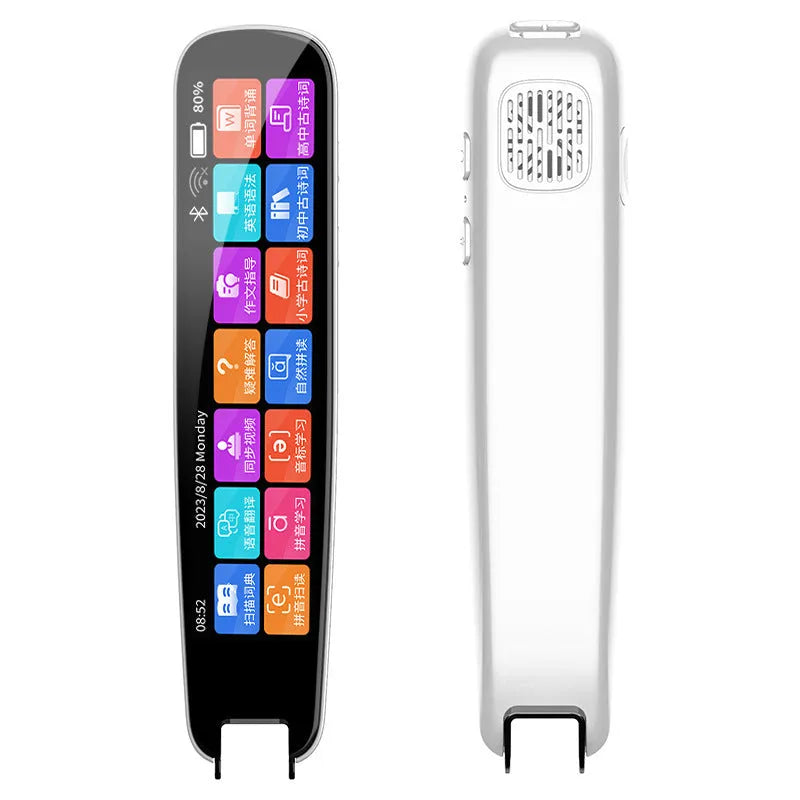 Dark grey or white offline scan translation dictionary pen for English study practice with talking function