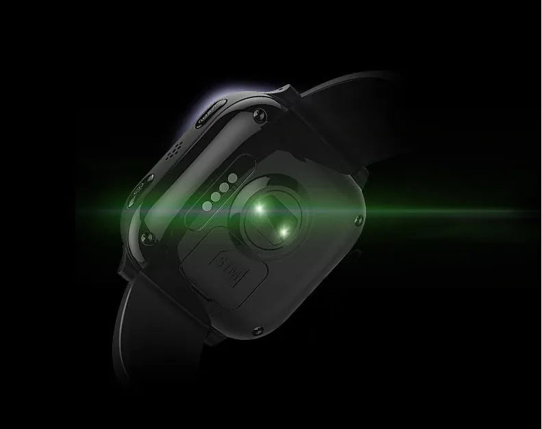 Black Aiqiangua S3 smartwatch for elderly GPS tracking on a wrist.