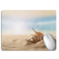Wishing bottle summer beach holiday wind scene one-sided rubber mouse pad in 30x25cm size with colour options