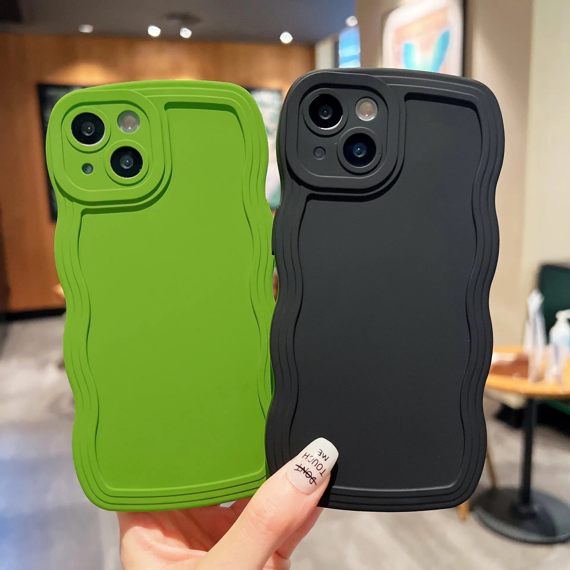 Simple silicone phone case for Apple iPhone with solid colour rear cover