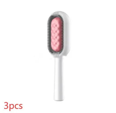 Green plastic pet hair removal comb with disposable adhesive wipes for cats and dogs