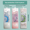 Youpai transparent acrylic drawing ruler set with square and protractor tools on a desk.