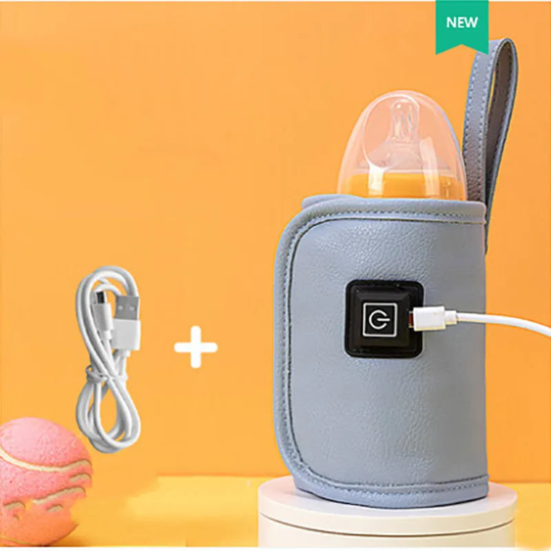 Portable cloth bottle warmer sleeve with silicone alloy heating wire for kids, camouflage pattern, 55-75mm inner diameter