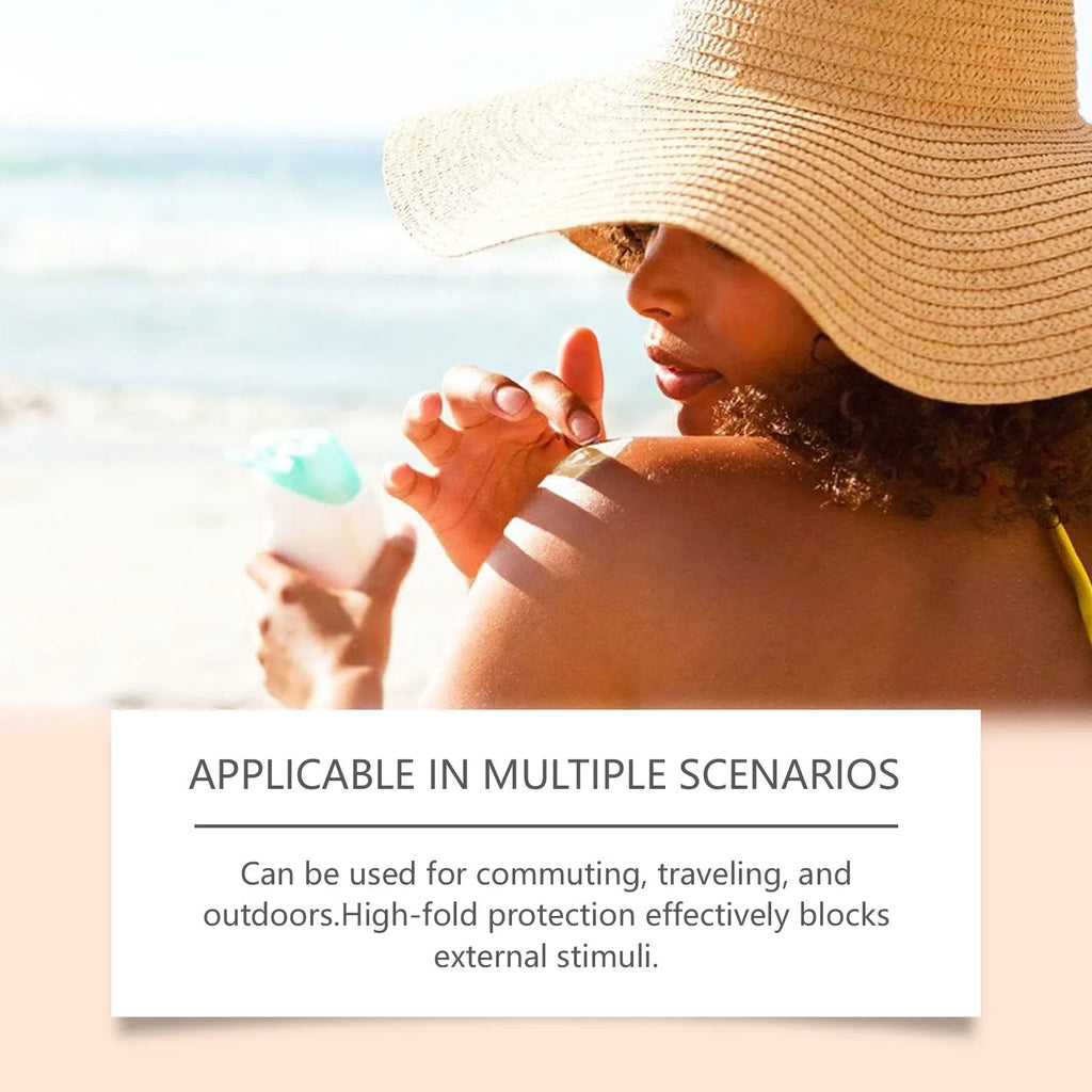 50ml sunscreen tube with titanium dioxide and aloe extract for summer UV protection