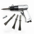 Industrial air hammer tool with brake pad removal air pick and hex handle configuration