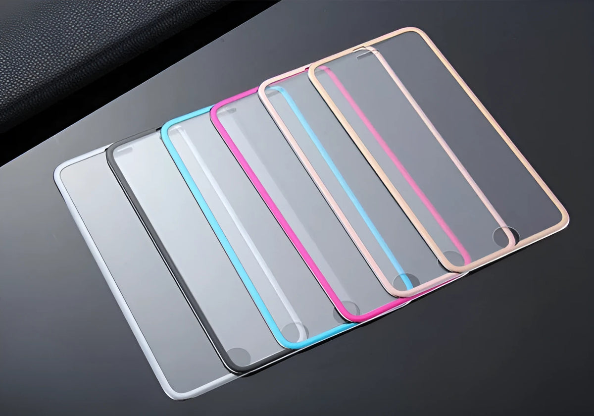 Titanium alloy tempered glass screen protector for iPhone in black, 3D full screen cover with anti-scratch properties