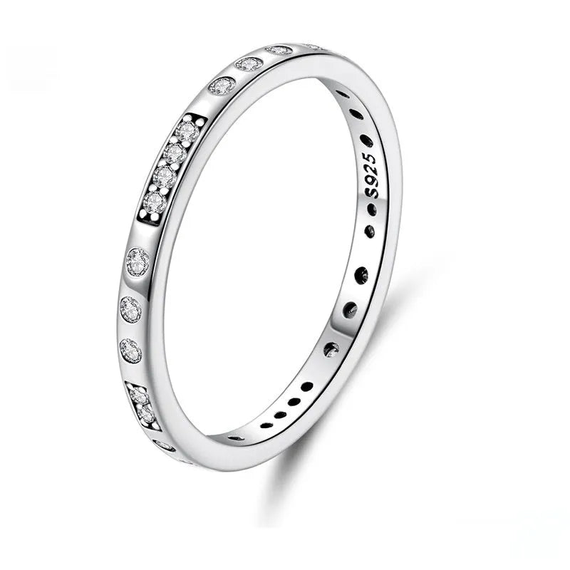 Oxidised black silver 'I Love You' moss code ring on a simple band for women.