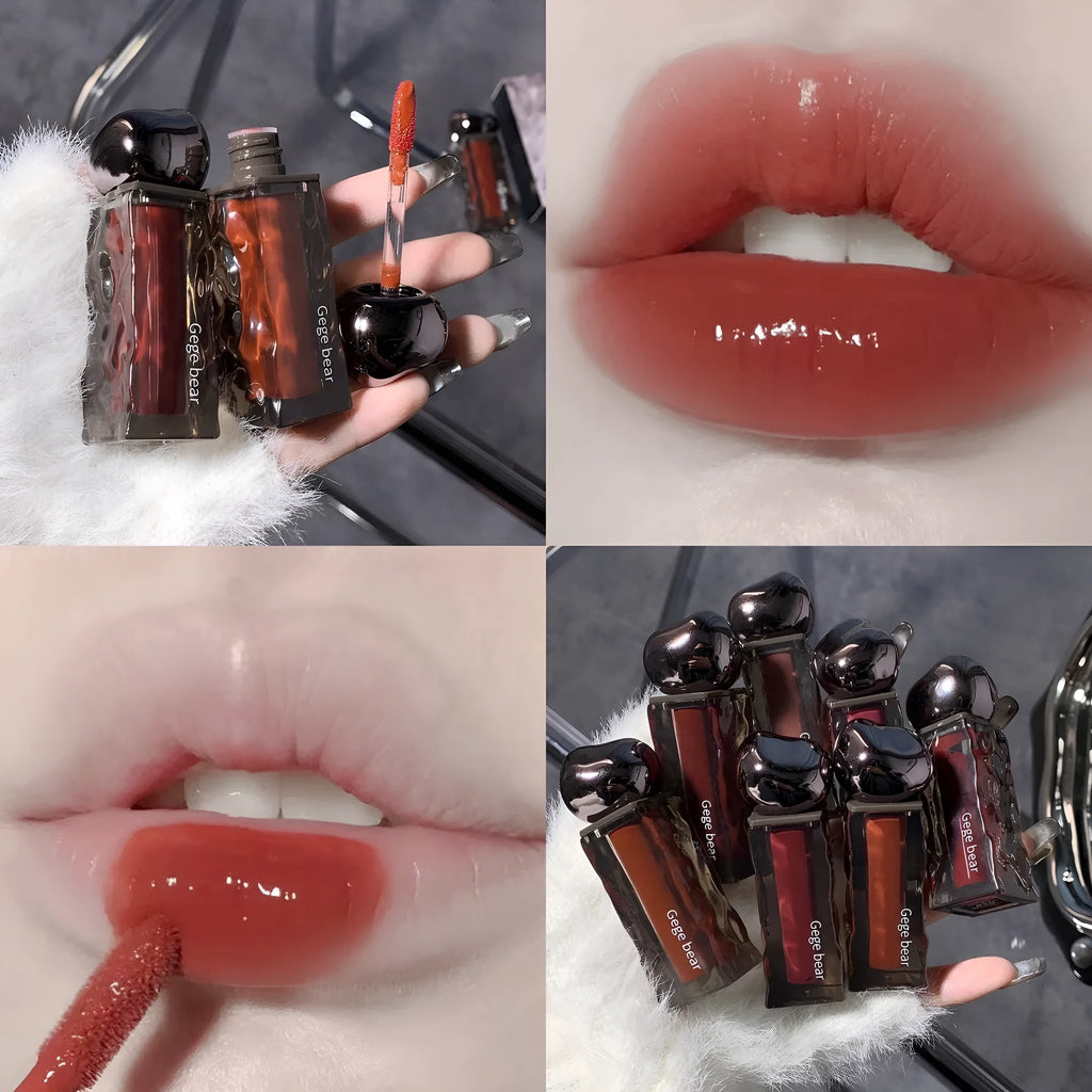 Glacier Lava Lip Lacquer in water-light mirror formula with seven shade options 01-07