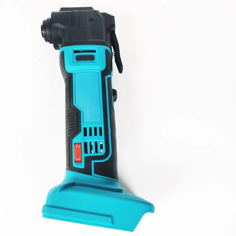 Rechargeable brushless lithium battery trimming machine with metal construction and accessories in a plastic box.