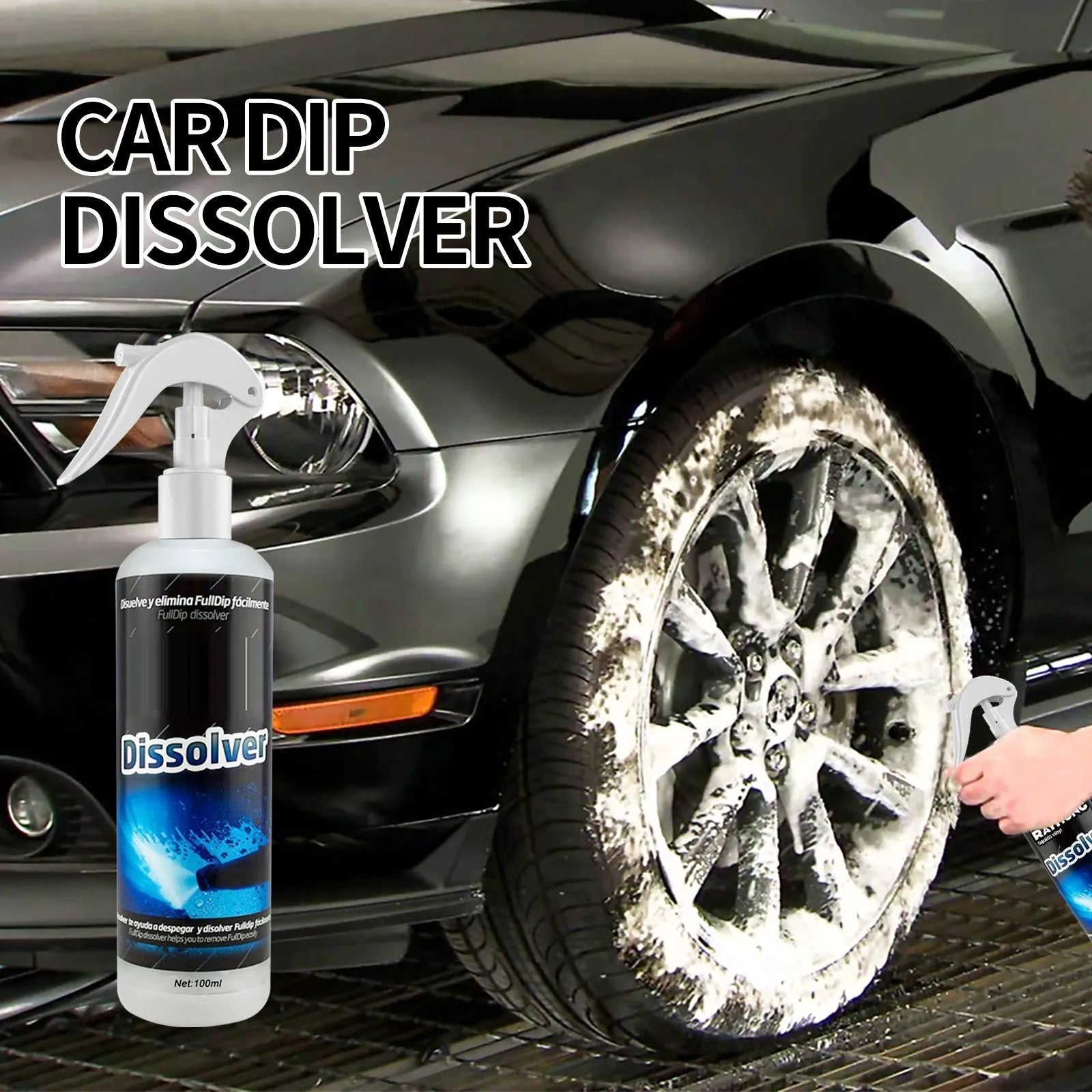 100ml bottle of car foam cleaning agent for interior seat stain removal