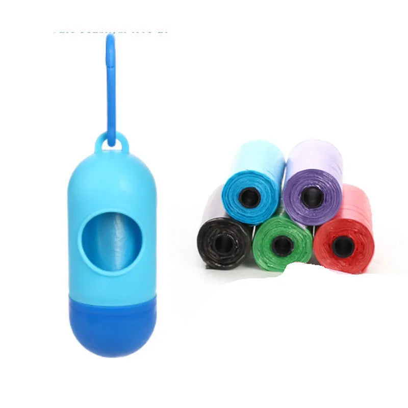 Coloured rolls of dog waste bags showing various colour options with 22.5x30cm dimensions