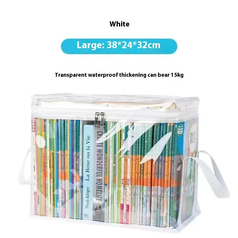 Large white foldable water buggy bag with transparent side panels showing 24L capacity.