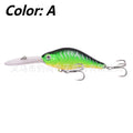 Little Fat Man deep diving minnow fishing lure with long lip, showing colour options.
